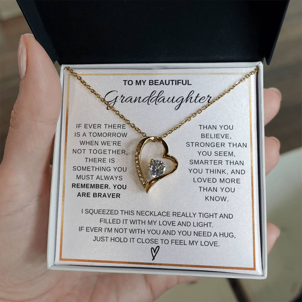 To My Granddaughter Forever Love  Necklace