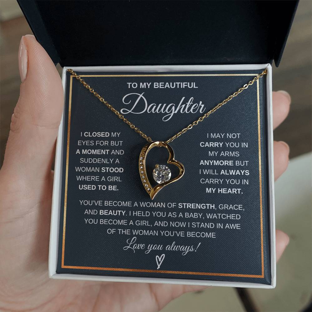 To My Daughter Forever Love  Necklace