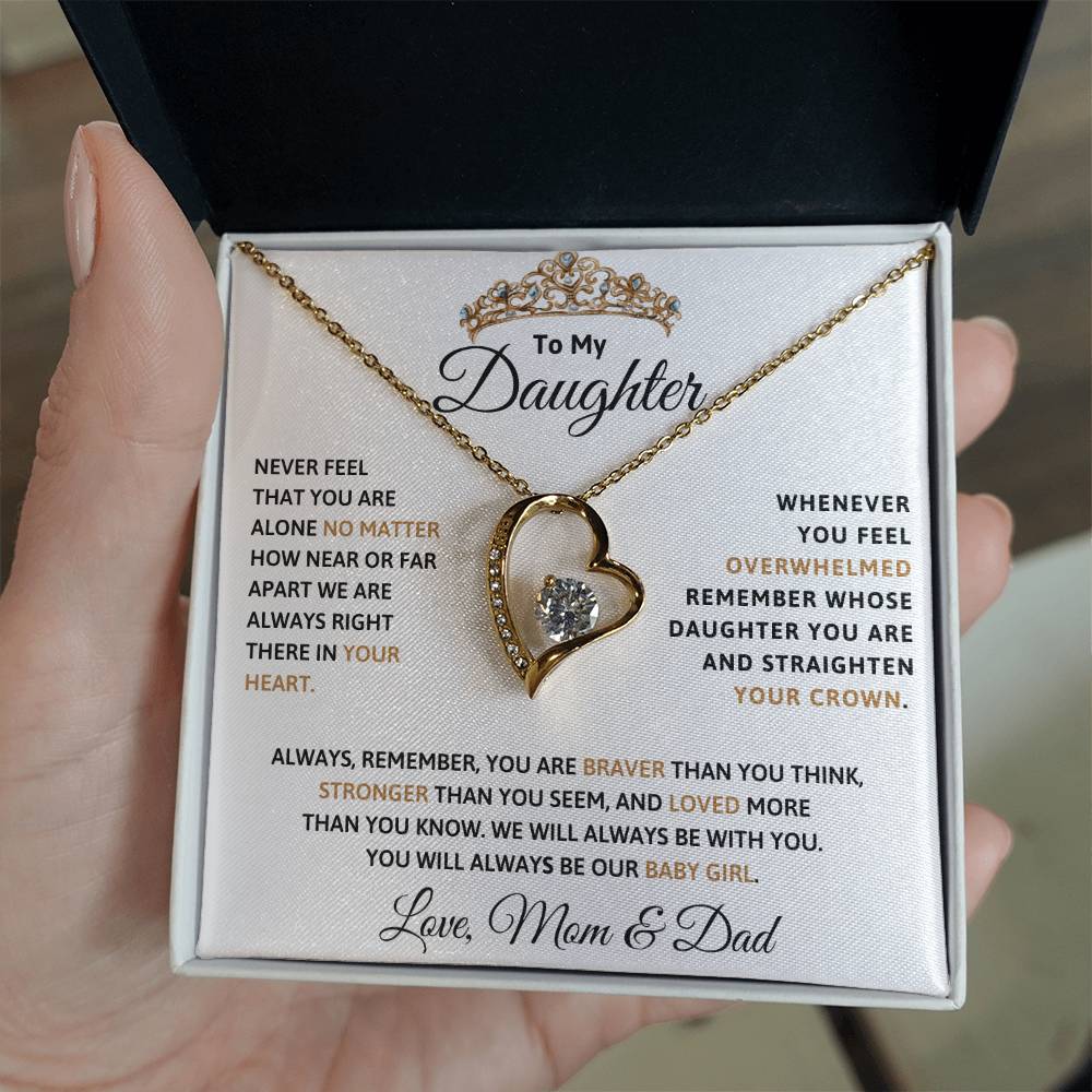 To Our Daughter Forever Love  Necklace