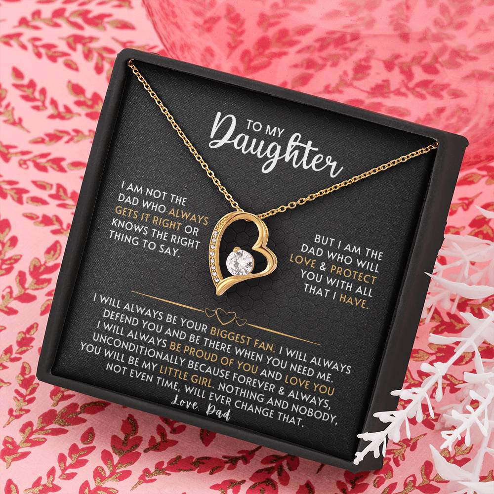 Daughter Heart Necklace Gift from Dad
