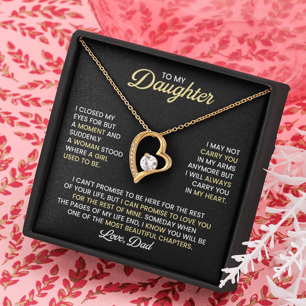 Daughter Heart Necklace Gift from Dad