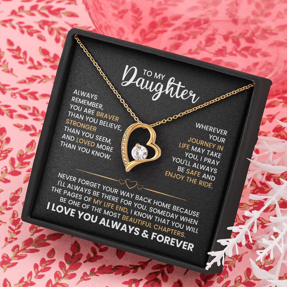 Daughter Heart Necklace Gift from Dad