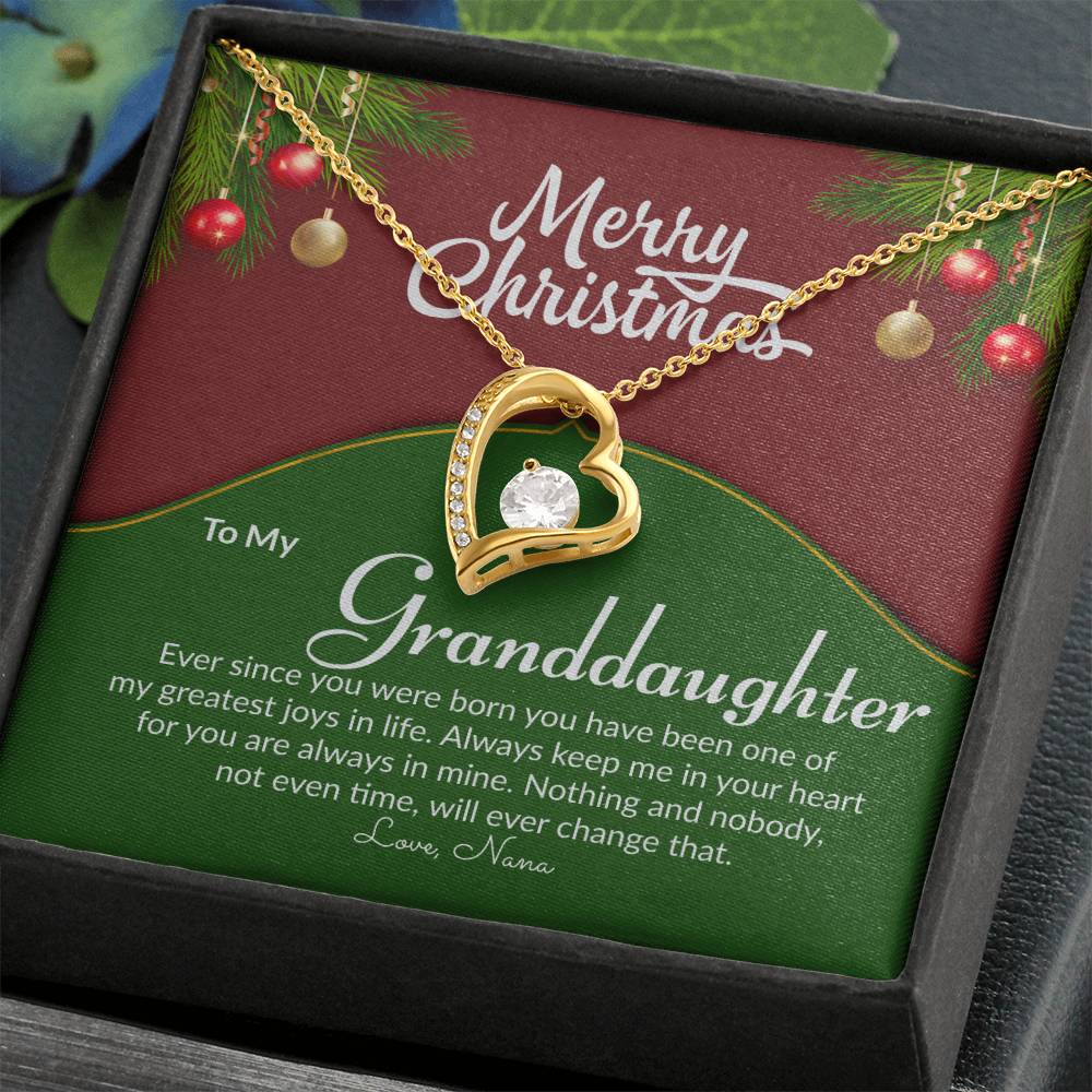 Personalized Granddaughter Heart Necklace - Christmas Gift-[Heartfelt Family Gift]
