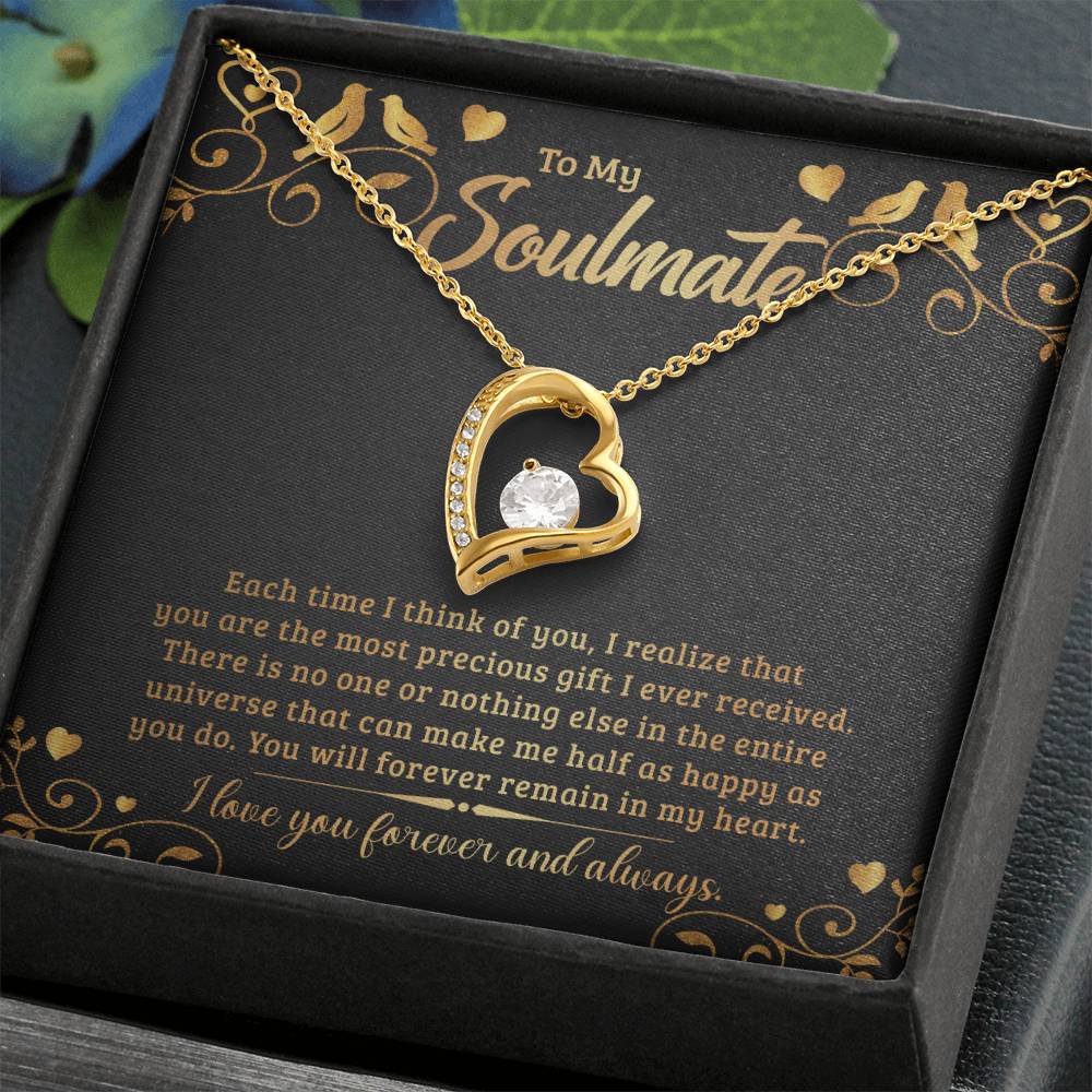 To My Soulmate  Heart Necklace Gift-[Heartfelt Family Gift]