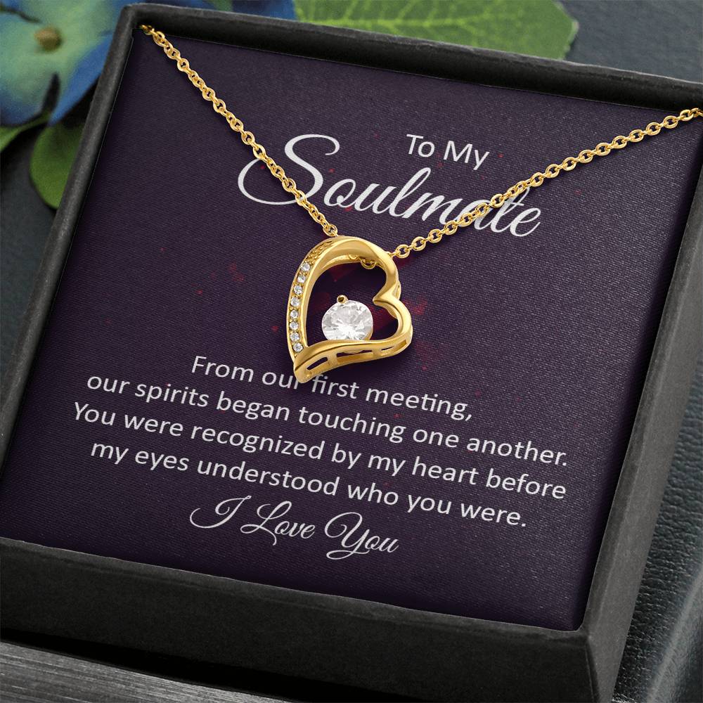To My Soulmate Heart Necklace Gift for Wife-[Heartfelt Family Gift]