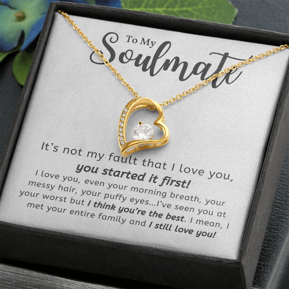 Soulmate Necklace - Perfect Gift for Girlfriend Wife Birthday Valentines Day and Christmas-[Heartfelt Family Gift]