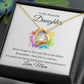 Daughter Life Is A Canvas Heart Necklace-[Heartfelt Family Gift]