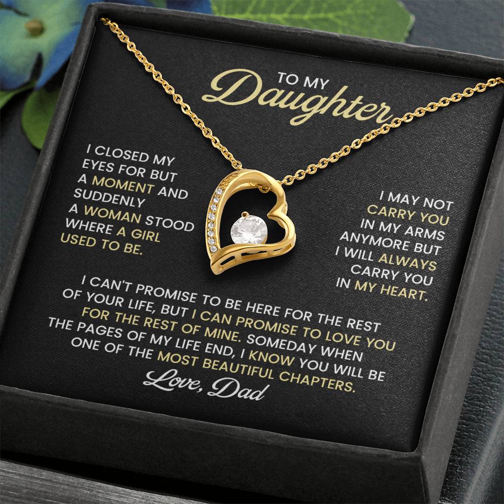 Daughter Heart Necklace Gift from Dad