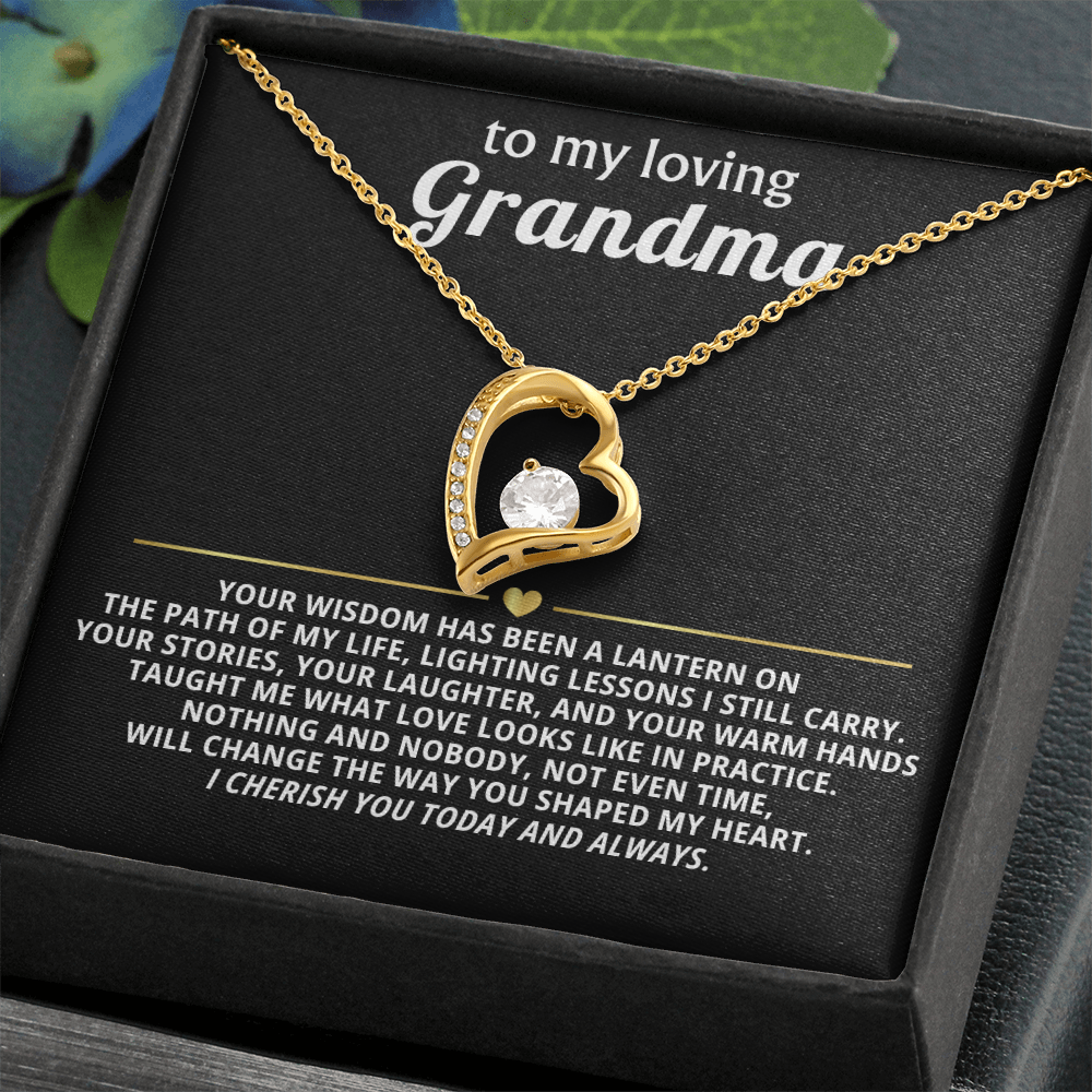 Grandmother from Grandchild Heart Necklace Gift