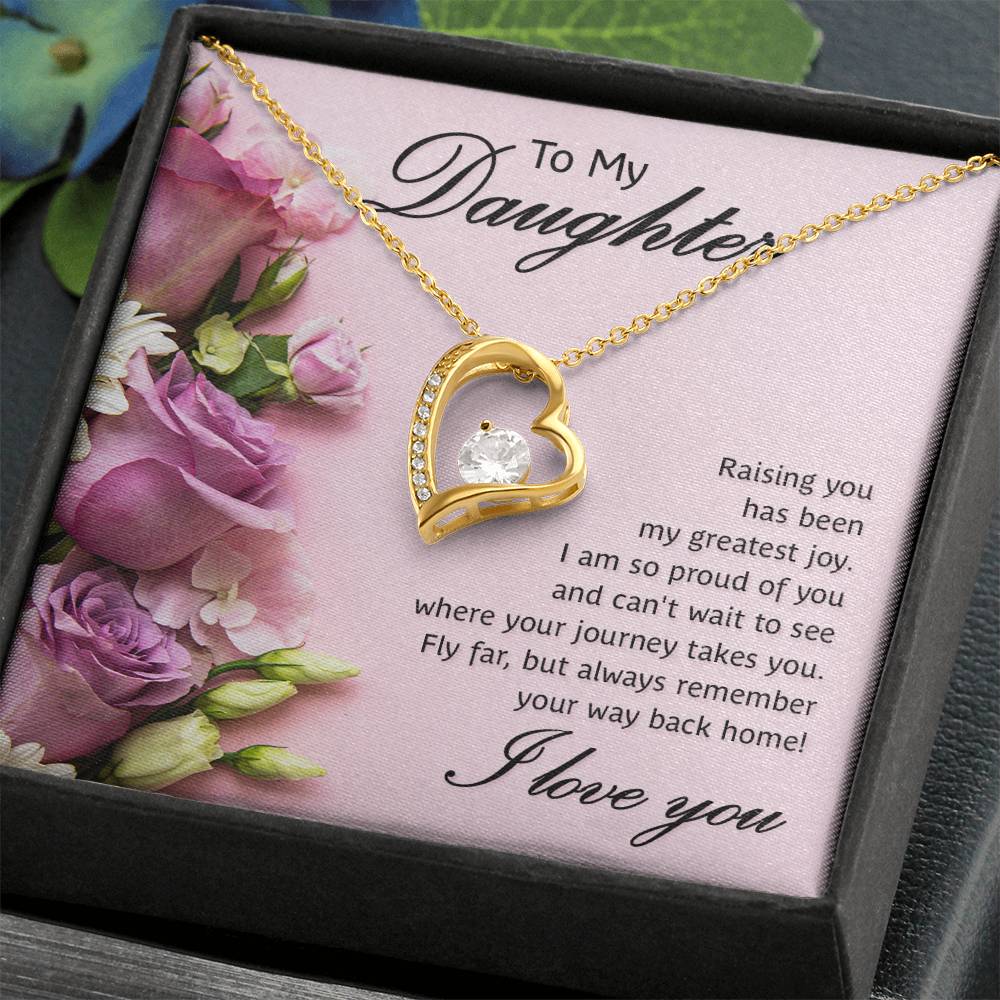 To My Daughter- Raising You Heart Necklace Gift-[Heartfelt Family Gift]