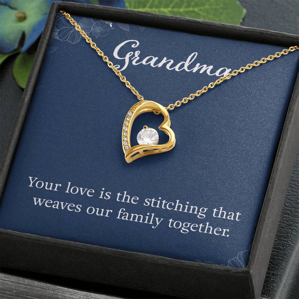Grandma Heart Necklace Gift-[Heartfelt Family Gift]