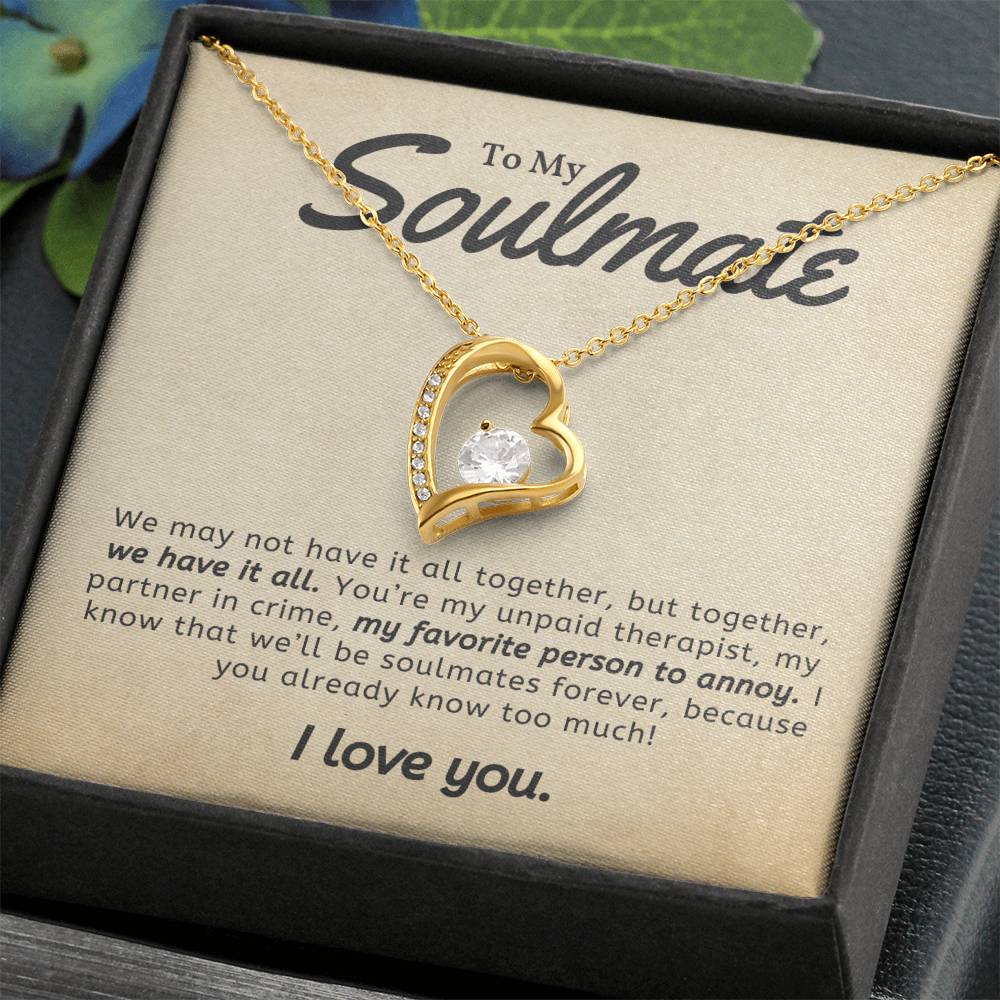 Soulmate Necklace Perfect Gift for Girlfriend or Wife on Birthday Valentines Day or Christmas-[Heartfelt Family Gift]