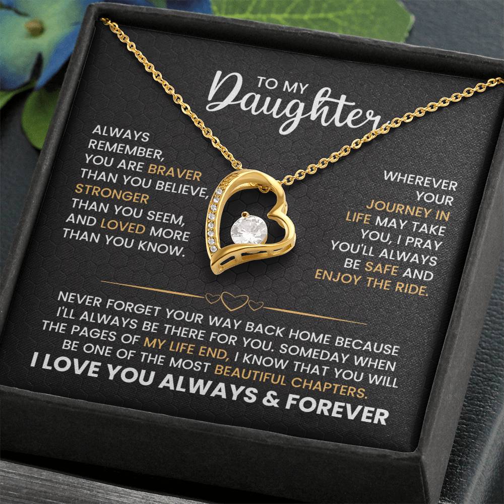 Daughter Heart Necklace Gift from Dad