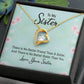 To My Sister Heart Necklace Gift-[Heartfelt Family Gift]