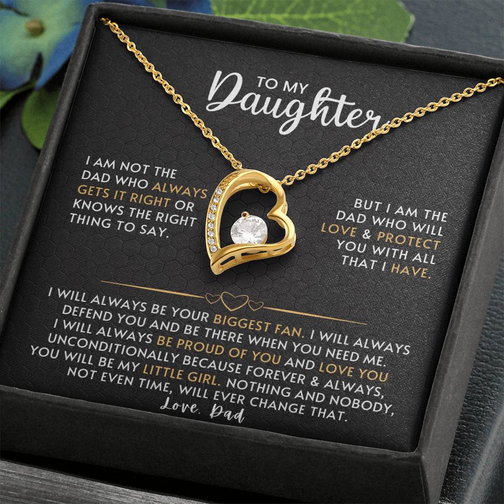 Daughter Heart Necklace Gift from Dad
