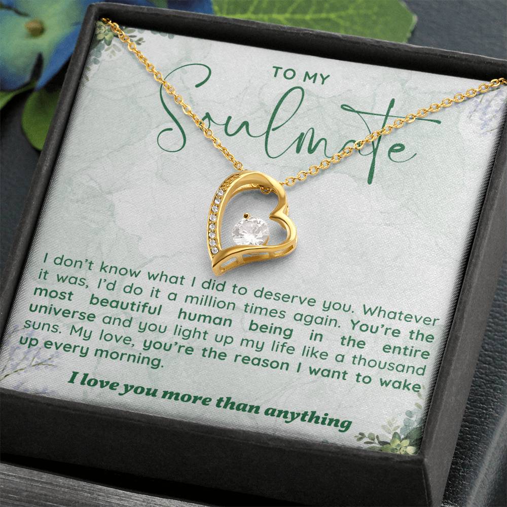 Soulmate Necklace Perfect Gift for Girlfriend or Wife on Birthday Valentines Day or Christmas-[Heartfelt Family Gift]