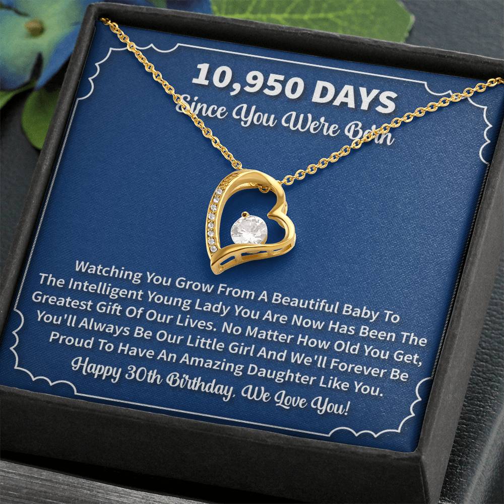 30th Birthday Heart Necklace Gift-[Heartfelt Family Gift]