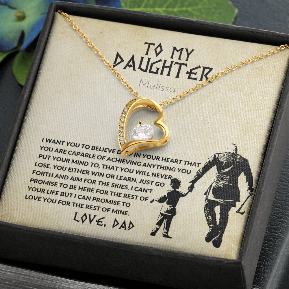 Viking Daughter and Dad Necklace Gift-[Heartfelt Family Gift]