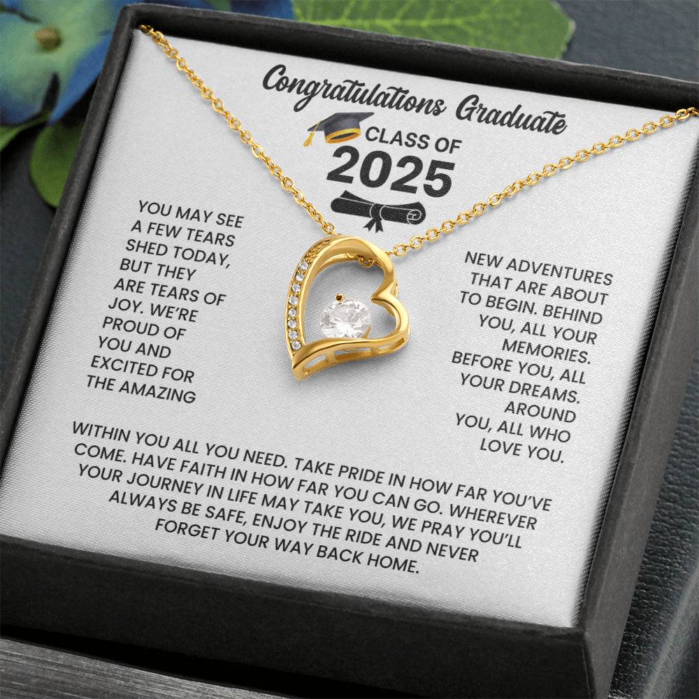 Class of 2026 Graduation Necklace Gift - Heart