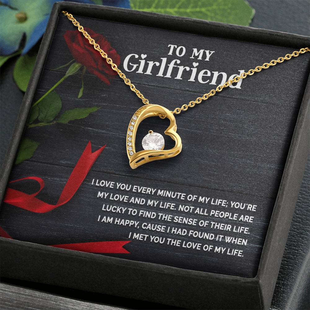 To My Girlfriend - I love you Heart Necklace Gift-[Heartfelt Family Gift]