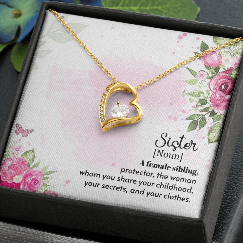 Sister Heart Necklace Gift-[Heartfelt Family Gift]