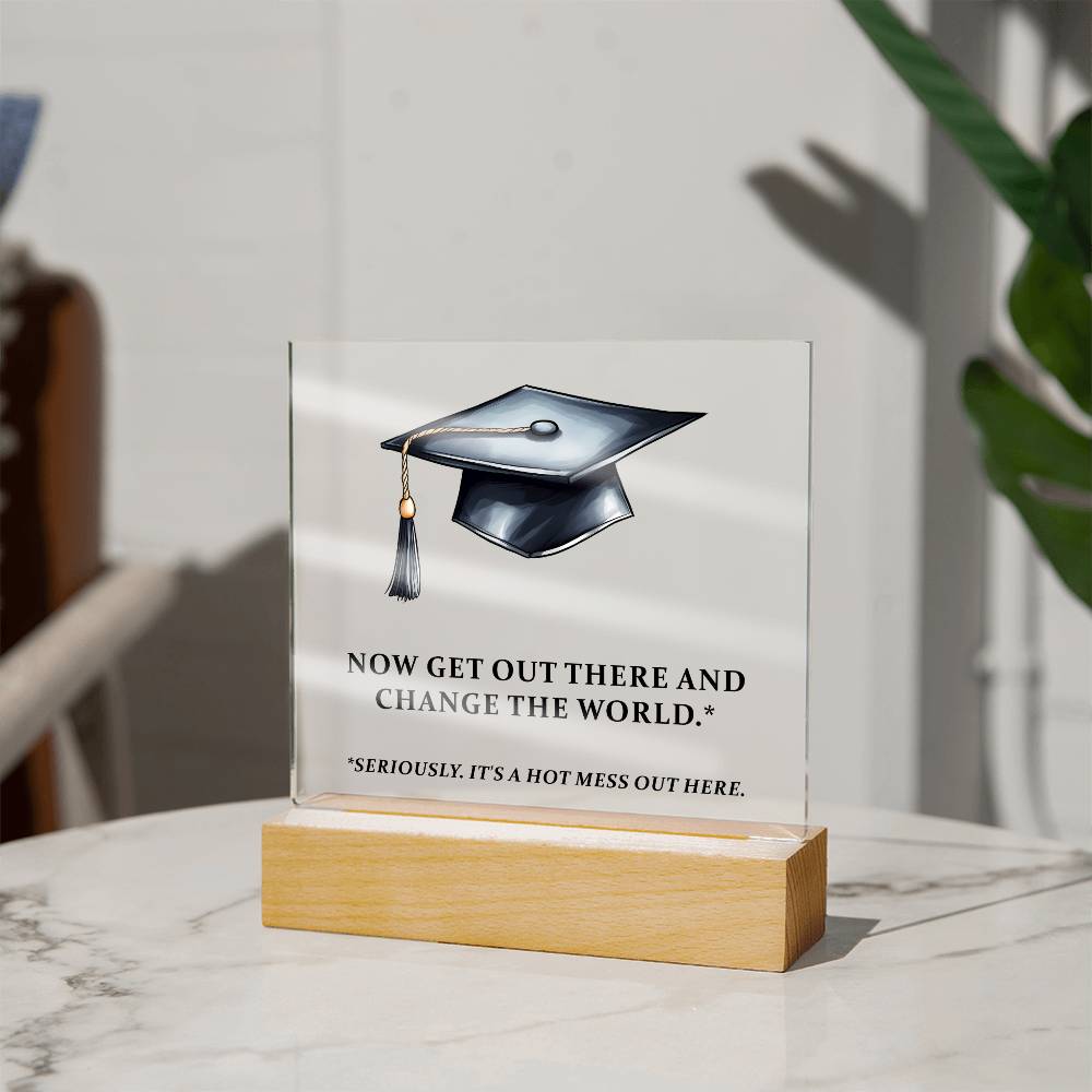 Funny Graduation Plaque Gift-[Heartfelt Family Gift]