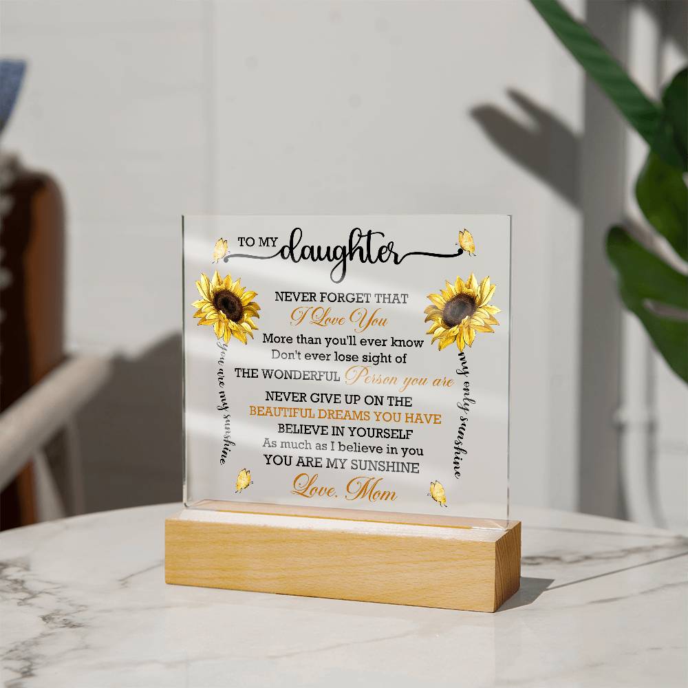 Daughter Sunflower Acrylic Plaque