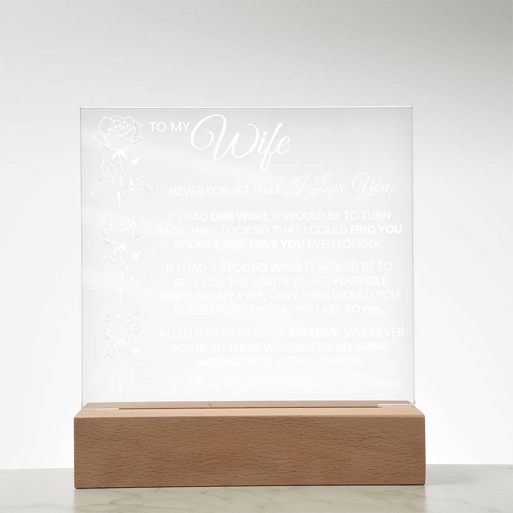 To My Wife Acrylic Plaque Gift