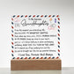 To My Granddaughter Acrylic Lighted Plaque