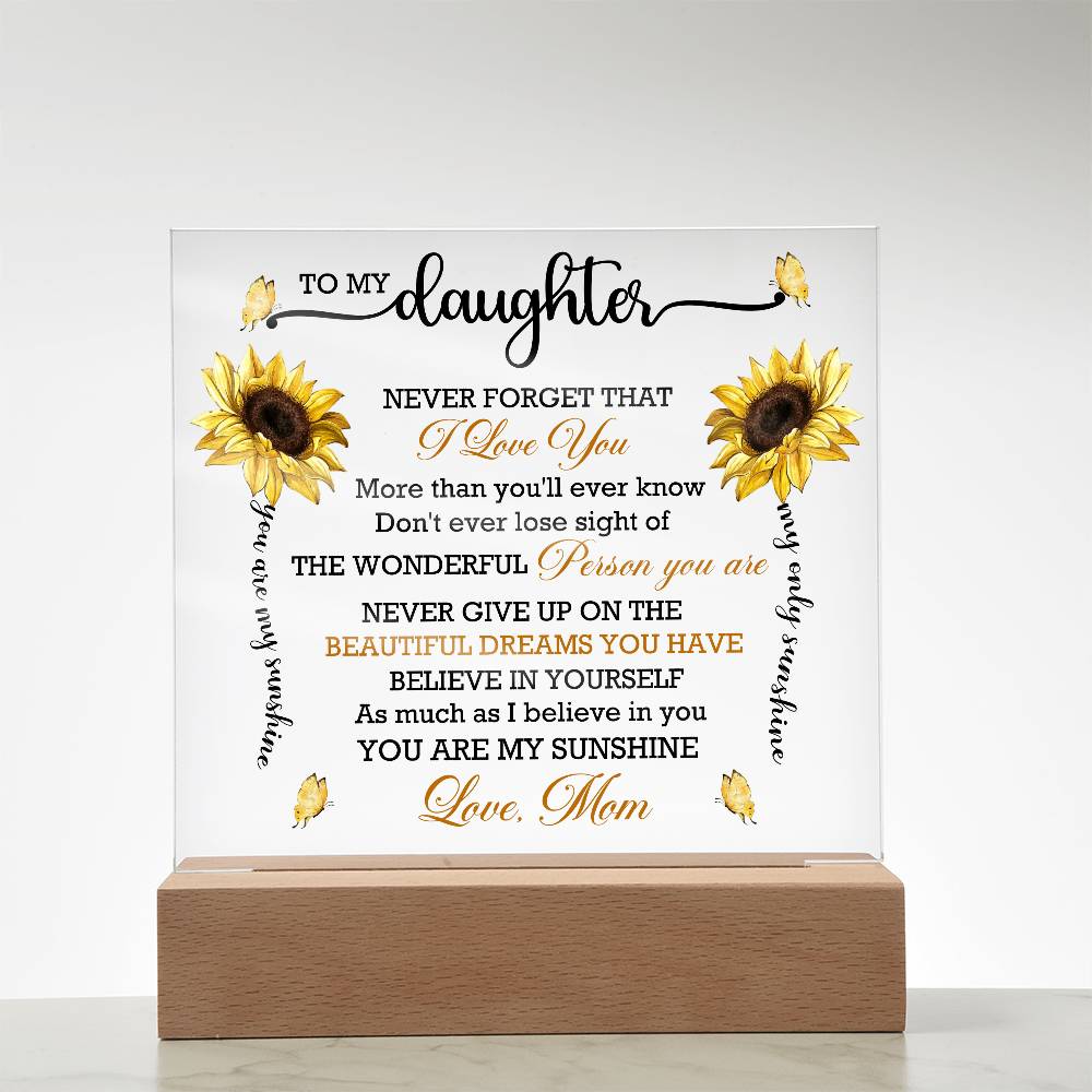 Daughter Sunflower Acrylic Plaque