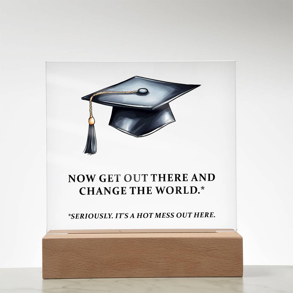 Funny Graduation Plaque Gift-[Heartfelt Family Gift]