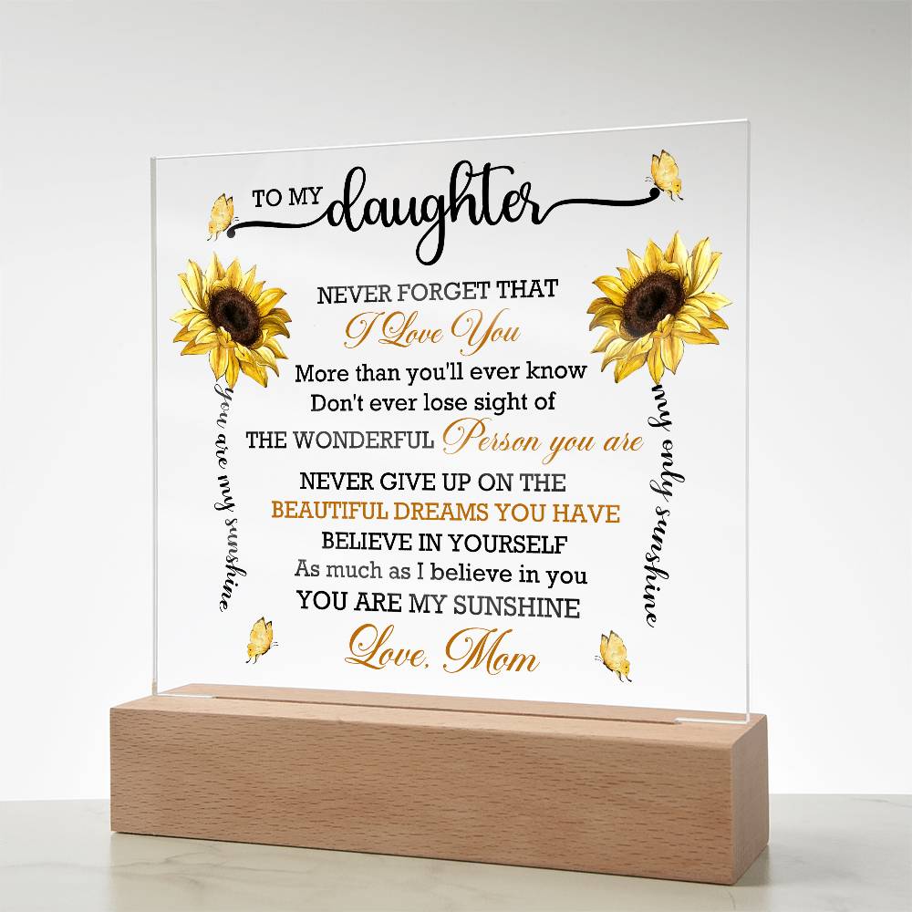 Daughter Sunflower Acrylic Plaque