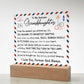 To My Granddaughter Acrylic Lighted Plaque