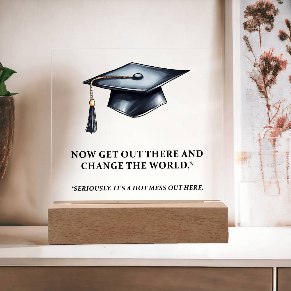 Funny Graduation Plaque Gift-[Heartfelt Family Gift]