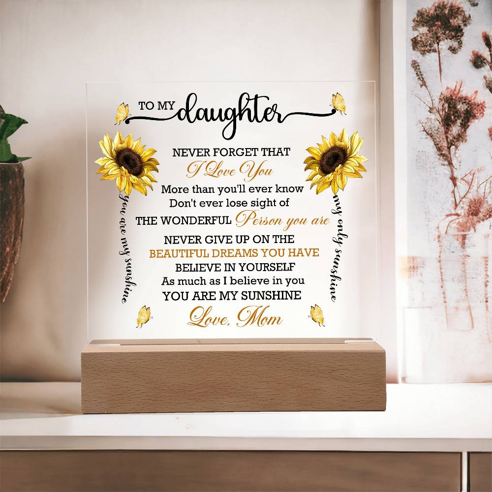 Daughter Sunflower Acrylic Plaque