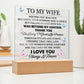 WIfe Acrylic Plaque Gift