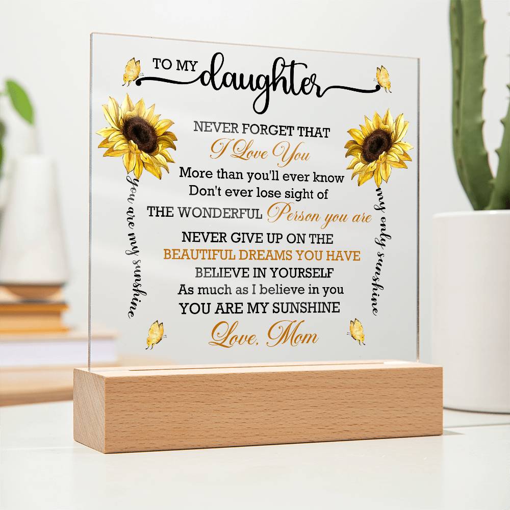 Daughter Sunflower Acrylic Plaque