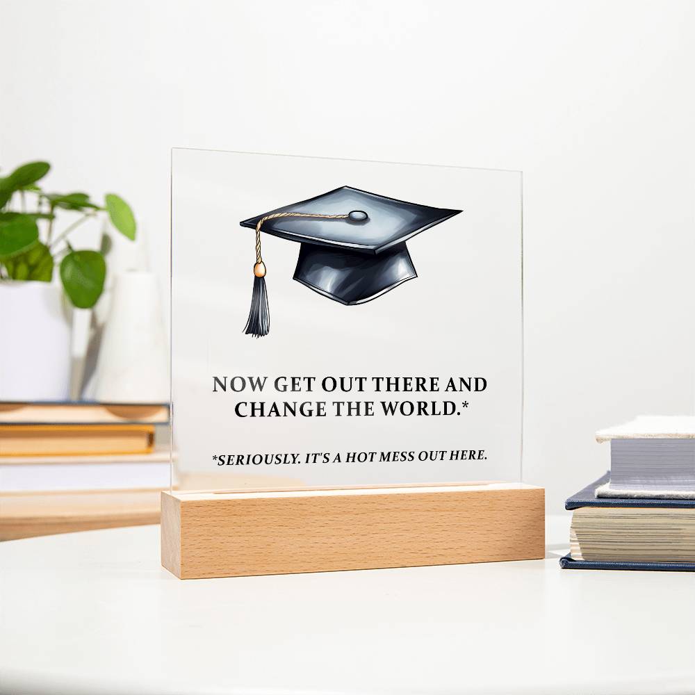 Funny Graduation Plaque Gift-[Heartfelt Family Gift]