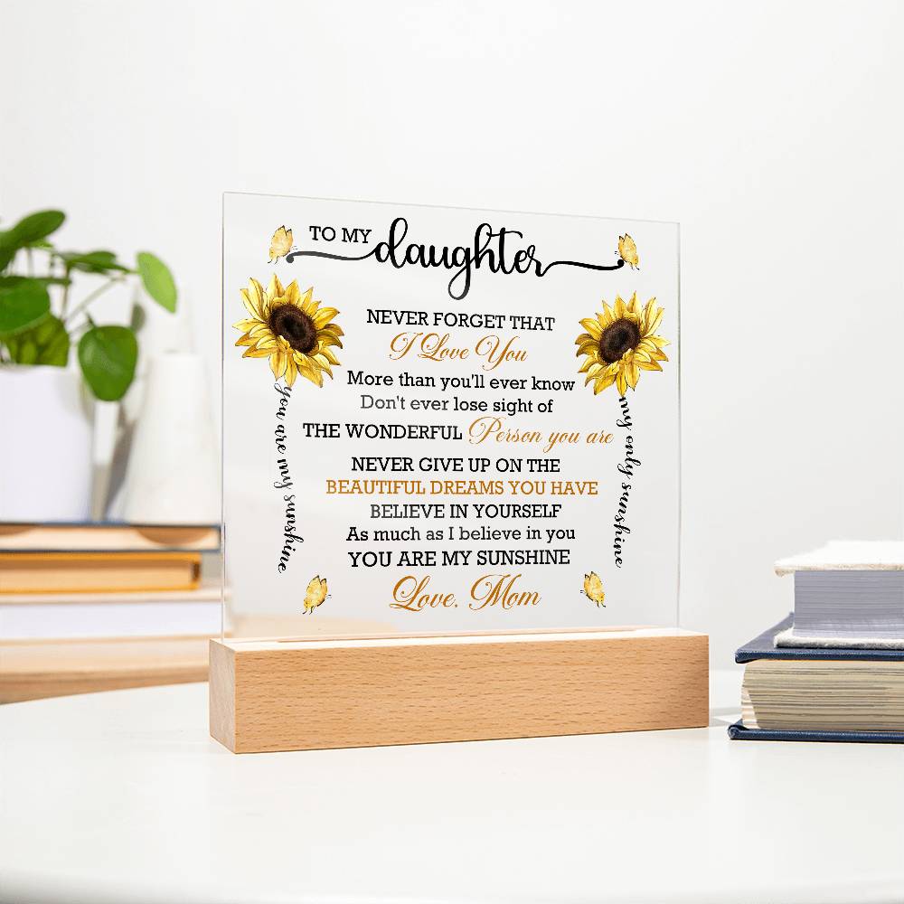 Daughter Sunflower Acrylic Plaque