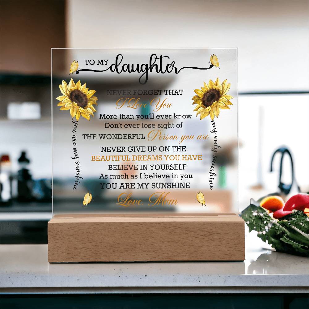 Daughter Sunflower Acrylic Plaque