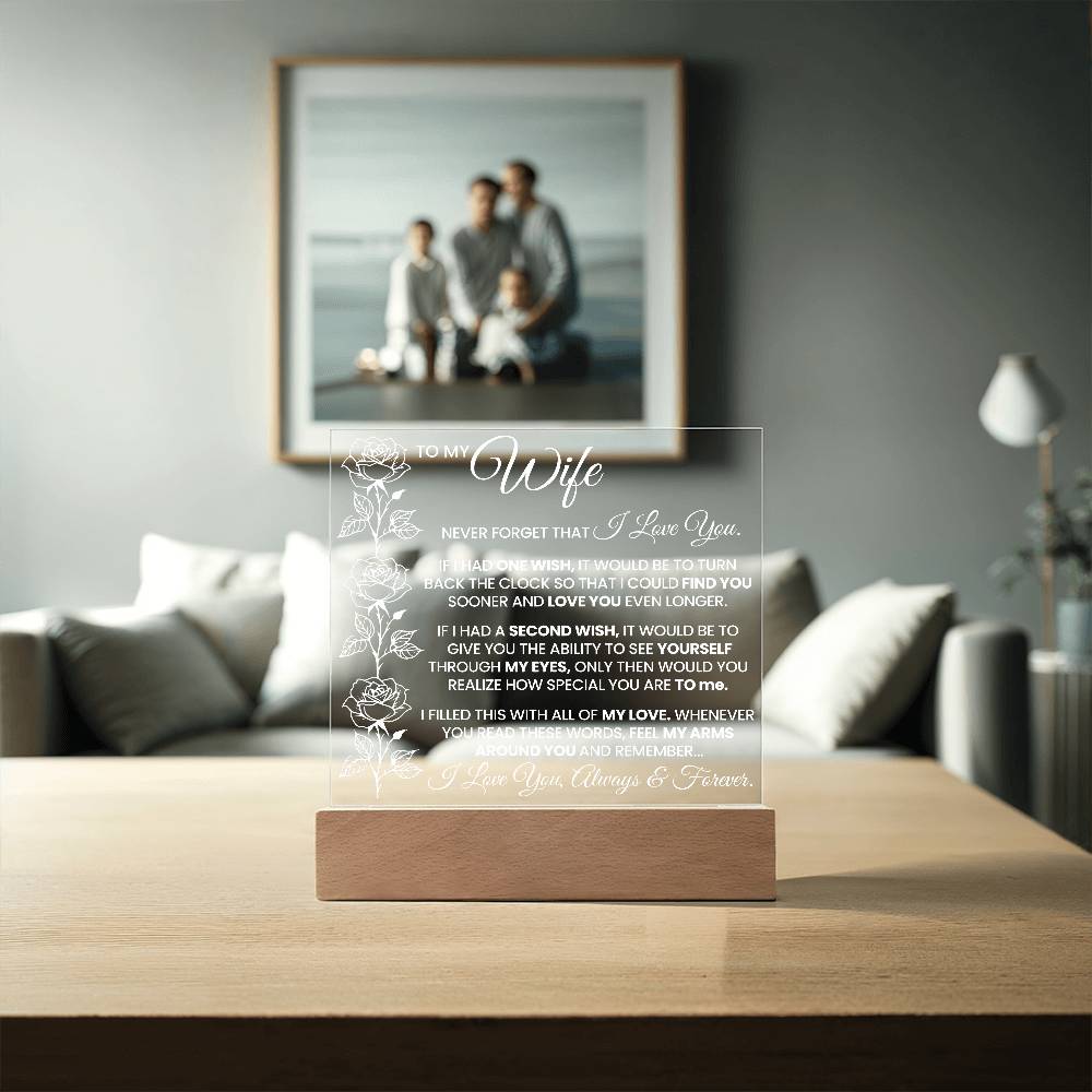 To My Wife Acrylic Plaque Gift