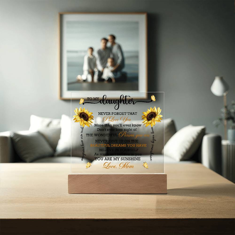 Daughter Sunflower Acrylic Plaque