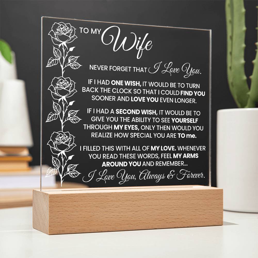 To My Wife Acrylic Plaque Gift