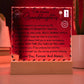 To My Granddaughter Acrylic Lighted Plaque