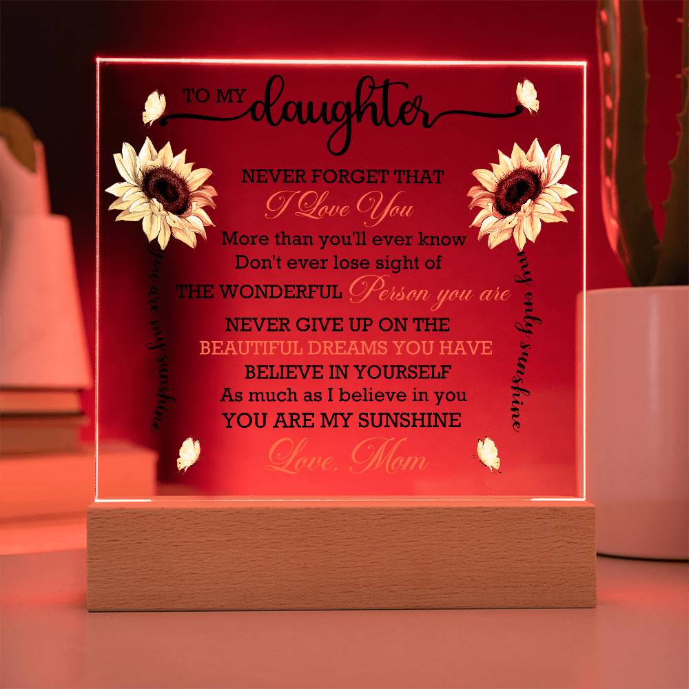 Daughter Sunflower Acrylic Plaque Gift