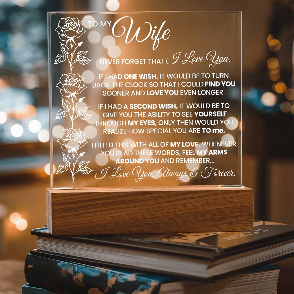 To My Wife Acrylic Plaque Gift