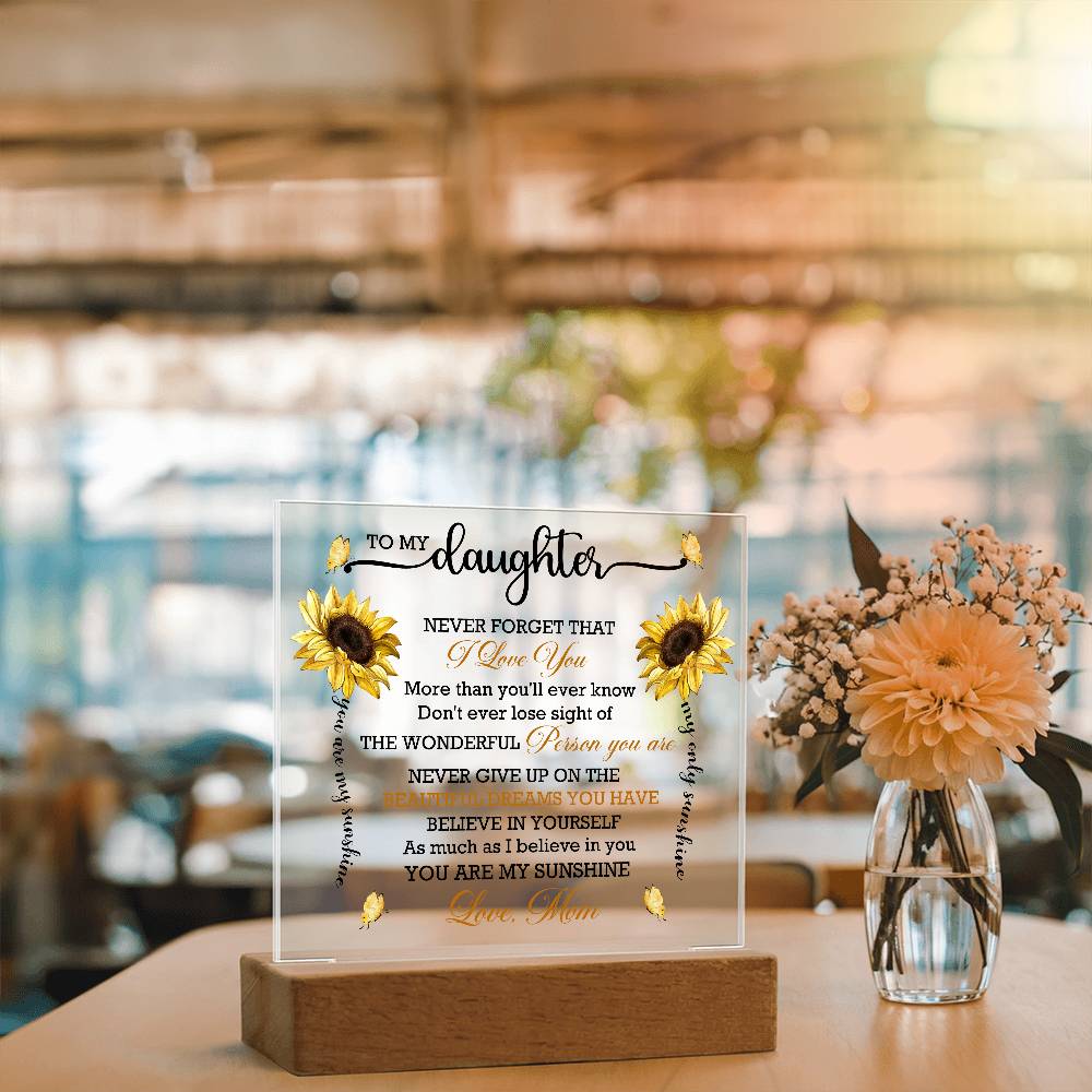 Daughter Sunflower Acrylic Plaque