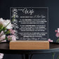 To My Wife Acrylic Plaque Gift