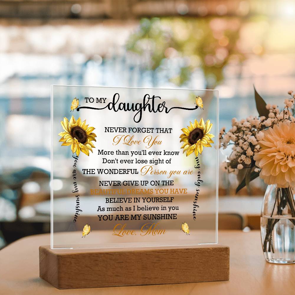 Daughter Sunflower Acrylic Plaque