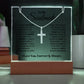 Soulmate Cross Necklace and Jewelry Holder Gift Set-[Heartfelt Family Gift]